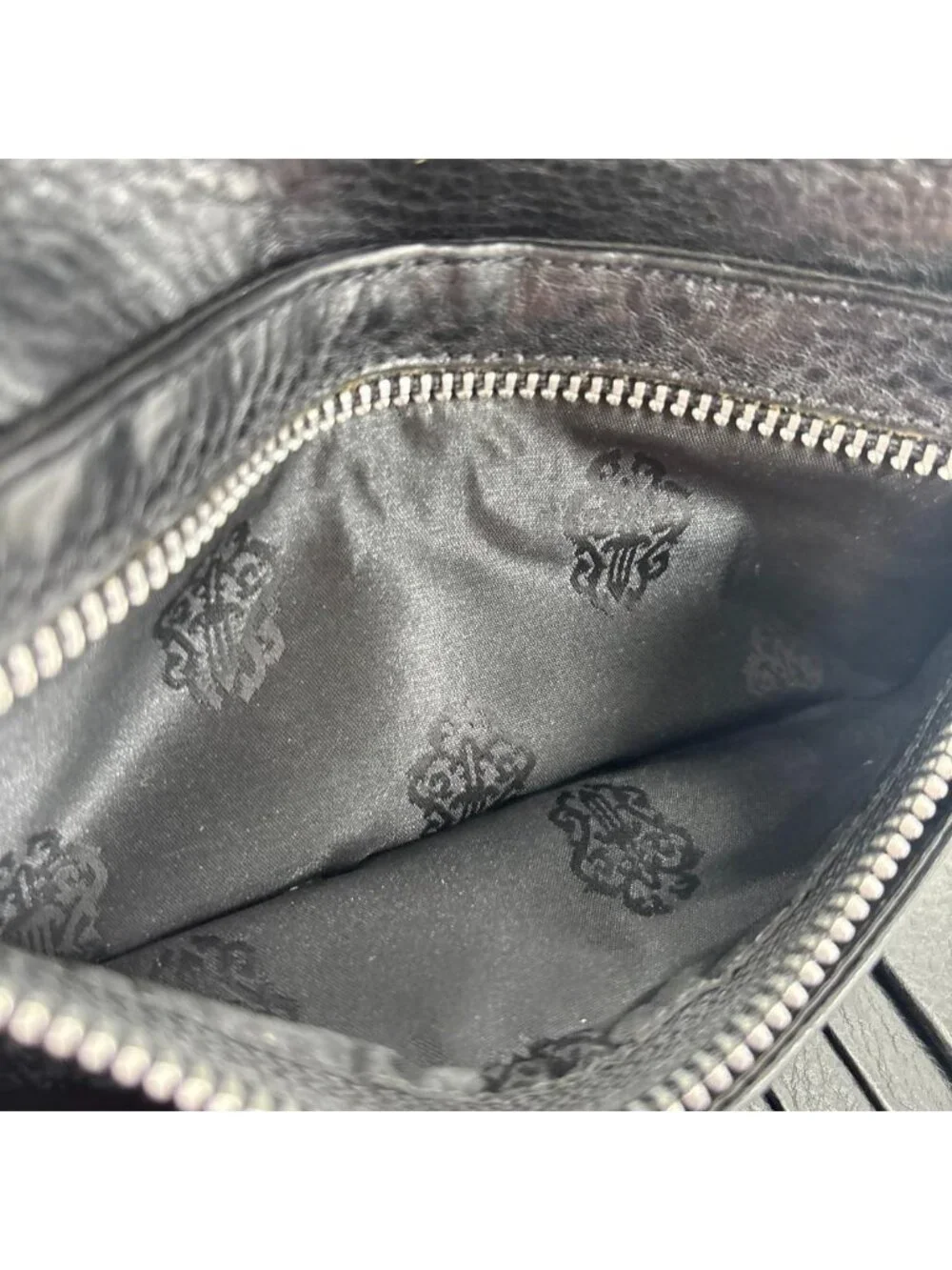 Chrome Hearts Super Wave Cross Ball Wallet Black